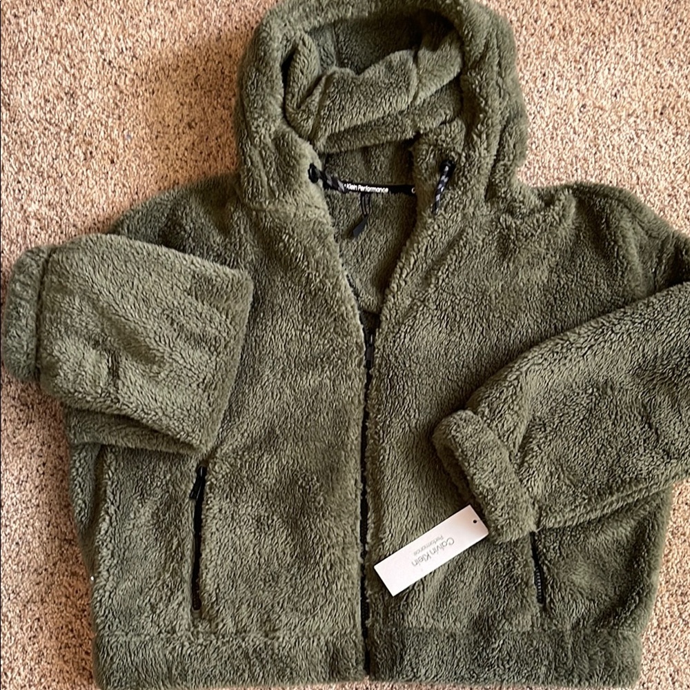Calvin Klein Fuzzy Fleece Jacket XXL NWT